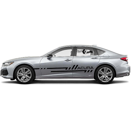 Techno Style Door Side Stripes Vinyl Decal Kit for Acura TLX 2021