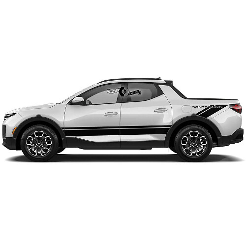 Modern Rally Side Stripes Vinyl Decal Kit for Hyundai Santa Cruz