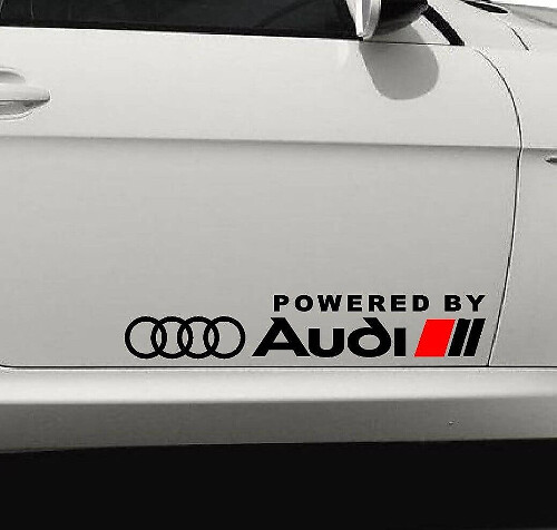 2 POWERED BY AUDI A3 A4 A6 A8 RS3 RS4 stickers decals

