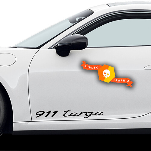 Pair Porsche Stickers 911 Targa Porsche Doors Side Decal Sticker
