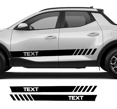 Custom Text Rally Side Rocker Panel Shadow Vinyl Stickers Decal Graphic Kit fit for Hyundai Santa Cruz
