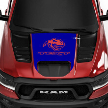 T-Rex Head Custom Text Hood Vinyl Decal Sticker for RAM 1500 Rebel, TRX 2019-2026_2