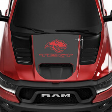 T-Rex Head Custom Text Hood Vinyl Decal Sticker for RAM 1500 Rebel, TRX 2019-2026_3