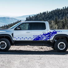 T-Rex Footprints Splash Custom Text Side Bedside Door Vinyl Decal Sticker for RAM 1500 Rebel, TRX 2019-2026_2
