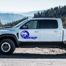 T-Rex Head Custom Text Side Door Vinyl Decal Sticker for RAM 1500 Rebel, TRX 2019-2026_2