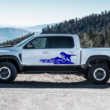 T-Rex Mountains Custom Text Side Door Vinyl Decal Sticker for RAM 1500 Rebel, TRX 2019-2026_2