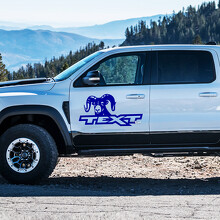 Ram Head Custom Text Side Door Vinyl Decal Sticker for RAM 1500 Rebel, TRX 2019-2026_2
