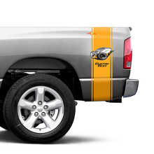 Rumble Bee Style Stripes Bedside Vinyl Decal Sticker for Dodge Ram 1500_2