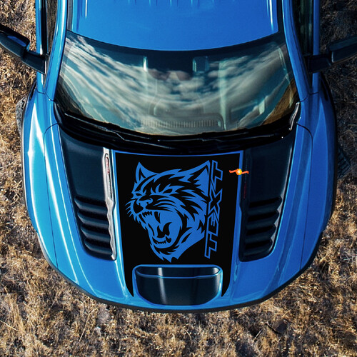 Wildcat and Custom Text Hood Vinyl Decal Sticker for RAM 1500 TRX 2021-2024_1
