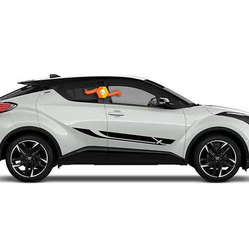 Dual Stripes Side Door Vinyl Decal Sticker for Toyota C-HR