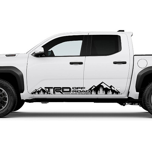 TRD off Road Mountains Side Rocker Panel Decals Stickers for Toyota Tacoma
