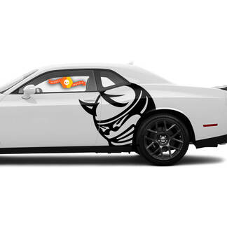 Huge Dodge Decal Graphic Vinyl Charger Or Challenger Mopar Srt Logo Hemi 392 Hellcat Hell Cat
