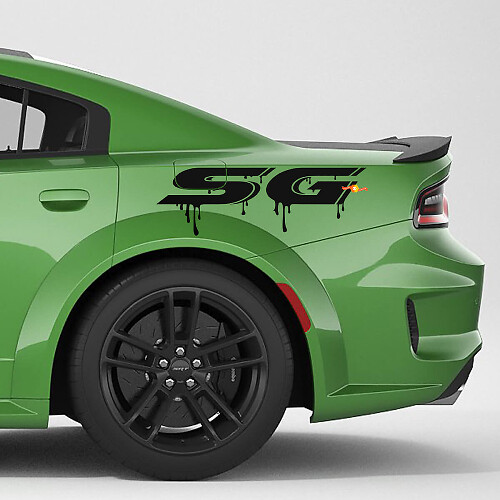 SG Paint Drips Graphics Vinyl Decal Sticker For Dodge Charger & Challenger