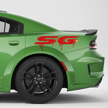 SG Paint Drips Graphics Bed Side Vinyl Decal for Dodge Charger & Challenger_2