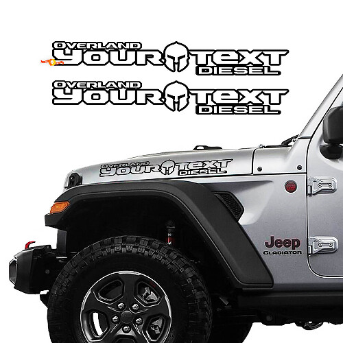 Gladiator Helmet Hood Vinyl Decals for Jeep Gladiator