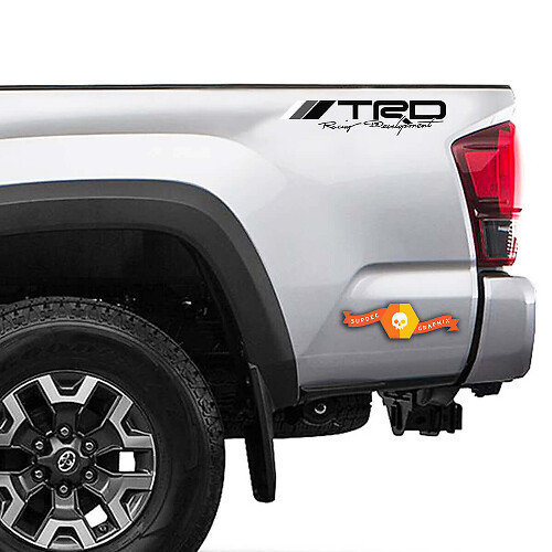 Retro Style TRD Racing Development Side Vinyl Decals for Toyota Trucks