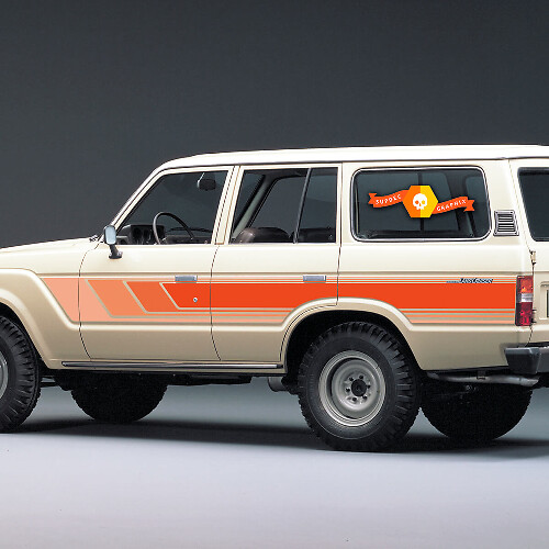 Retro Side Stripes Vinyl Decal Set for Toyota Land Cruiser 60 Series