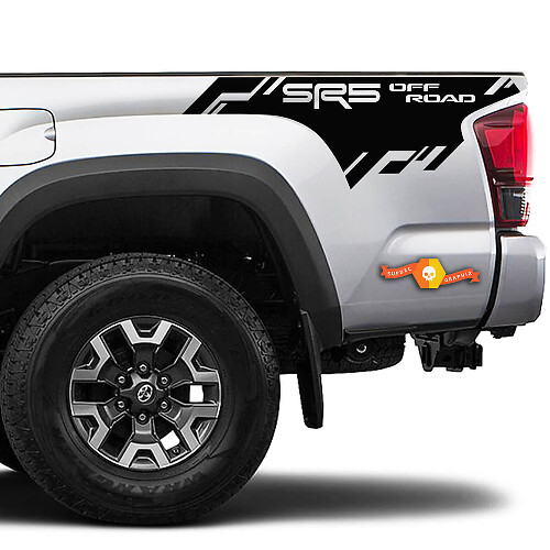 2 New Toyota Tacoma 2016-2022+ SR5 OF-ROAD Bed Side Bed Stripes Vinyl Stickers Decal for Toyota Tacoma
