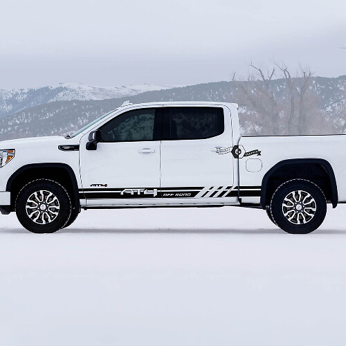 AT4 Off Road Side Stripes Vinyl Decal Kit for GMC Sierra 1500
