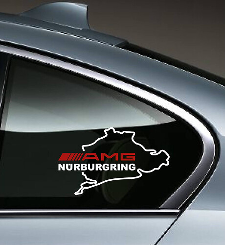 AMG Style Nürburgring Track Window Vinyl Decal for Mercedes-Benz