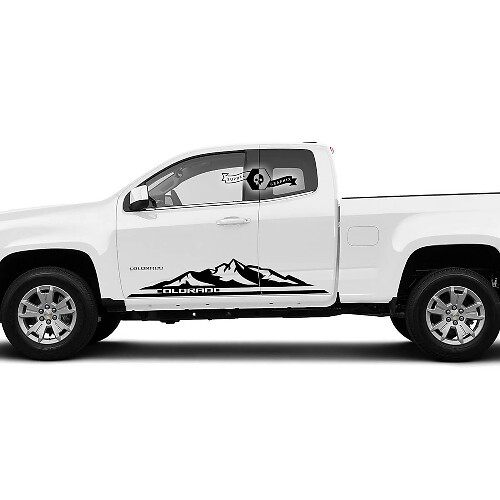 Mountain Door Decal Pair for Chevy Colorado Extended Cab 2022+
