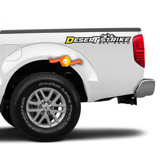 Pair Nissan Frontier Desert Off Road pro4x  Desert Strake Titan Runner Vinyl Bed Side Vinyl Decals Stickers
