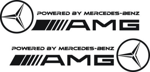 2 - POWERED BY MERCEDES BENZ AMG Side Skirt Decals stickers
