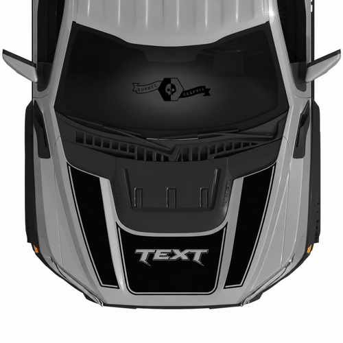 Custom Text Hood Scoop Trim Logo Graphics Kit Vinyl Decals Stickers for Musclecar truck power truck SVT 2022-2023