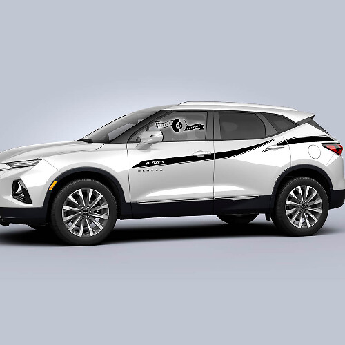 Pair Vauxhall Blazer 2023 Graphics Decals Doors Side Top Stripe Wrap Vinyl Decal Sticker
