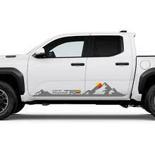 TRD Heritage Sunset Retro Mountains Side Rocker Panel Decals Stickers for Toyota Tacoma
 2