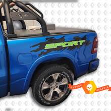 Pair Dodge Ram Rebel Style Sport Bed Side Decal Sticker Graphics Vinyl Bedside 2017 - 2023
 2