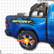 Pair Dodge Ram Rebel Style Sport Bed Side Decal Sticker Graphics Vinyl Bedside 2017 - 2023
 3