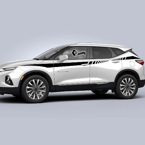 Pair Vauxhall Blazer 2023 Side Side Doors Up Stripe Fender Vinyl Decal Sticker
