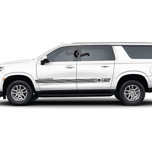 Pair Vauxhall Suburban Side Stripes Line Doors Trim Slim Vinyl Decal Sticker
