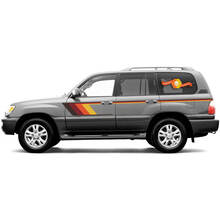 2 side Old school Lexus LX470 Toyota Land Cruiser LandCruiser 100 graphics doors Stripe vinyl decals stickers kit
 2