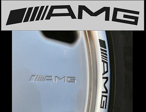AMG Style Wheel Rim Vinyl Decals for Mercedes-Benz