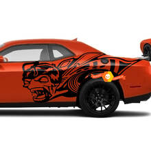 Dodge Challenger or Charger Zombie Head Super Bee Vinyl Decal Graphic Kit
 2