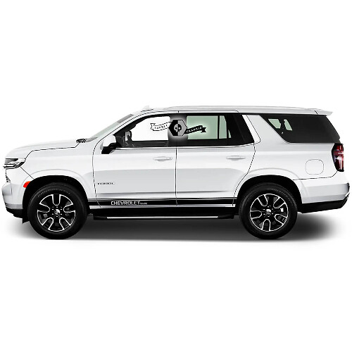 2X 2020 2021 2022 2023 + Graphics Chevrolet Tahoe Stripes Rocker Panel Line Solid Vinyl Decal Sticker
