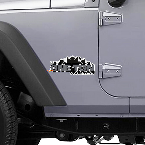 ONE TON Side Vinyl Decal for Jeep Wrangler Rubicon
