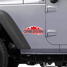 ONE TON Side Vinyl Decal for Jeep Wrangler Rubicon_2
