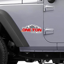 ONE TON Side Vinyl Decal for Jeep Wrangler Rubicon_3