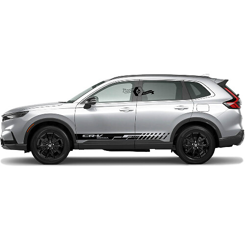 Pair Honda CR-V 2020 2021 2022 2023 Side New Rocker Panel Lines Inverse Stripes Vinyl Decal Sticker Graphic
