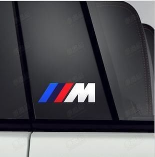 M Style Logo Window Vinyl Decal Set for BMW