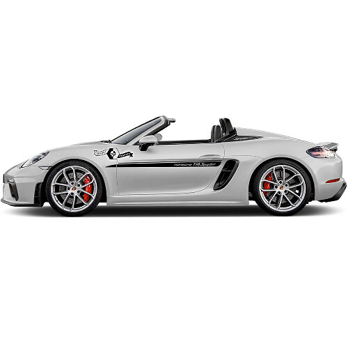 Racing Side Stripes Vinyl Decal For Porsche 718 Spyder 2022