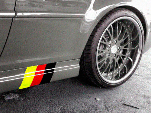 German Flag Side Skirt Vinyl Decal Kit for VW BMW Audi Mercedes