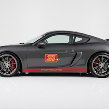 Pair Porsche 911 Side Number Decal Rocker Panel Stripes Doors Kit Decal Sticker - 3 Colours
 2