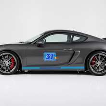 Pair Porsche 911 Side Number Decal Rocker Panel Stripes Doors Kit Decal Sticker - 3 Colours
 3