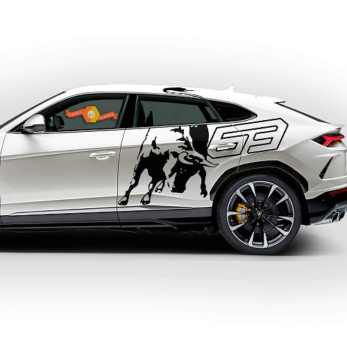 Side Doors Wrap Logo Splash Vinyl Decal Sticker Graphics for Lamborghini Urus