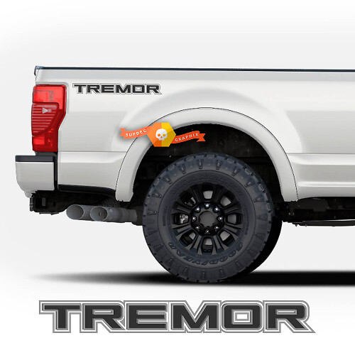 Pair Truck Bed Decal Tremor Set Ford Super Duty F250 F150 Vinyl Stickers 2 Colours
