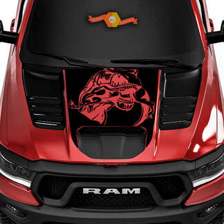 Dodge Ram Rebel 2022 2023 1500 TRX T-Rex Eating Raptor Hood T-Rex Truck Vinyl Decal Graphic
